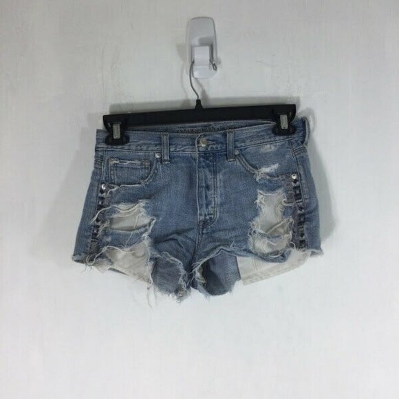 American Eagle Hi Rise Festival Distressed Denim - Picture 5 of 7